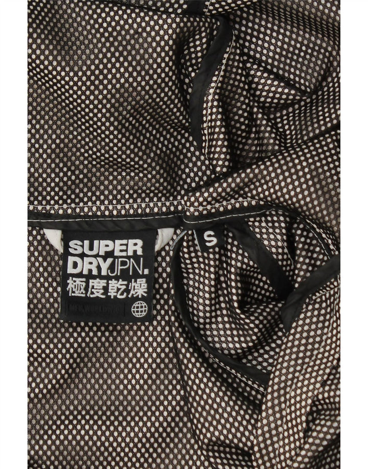 Superdry Chaqueta impermeable con capucha para hombre, talla 36, color gris pequeño