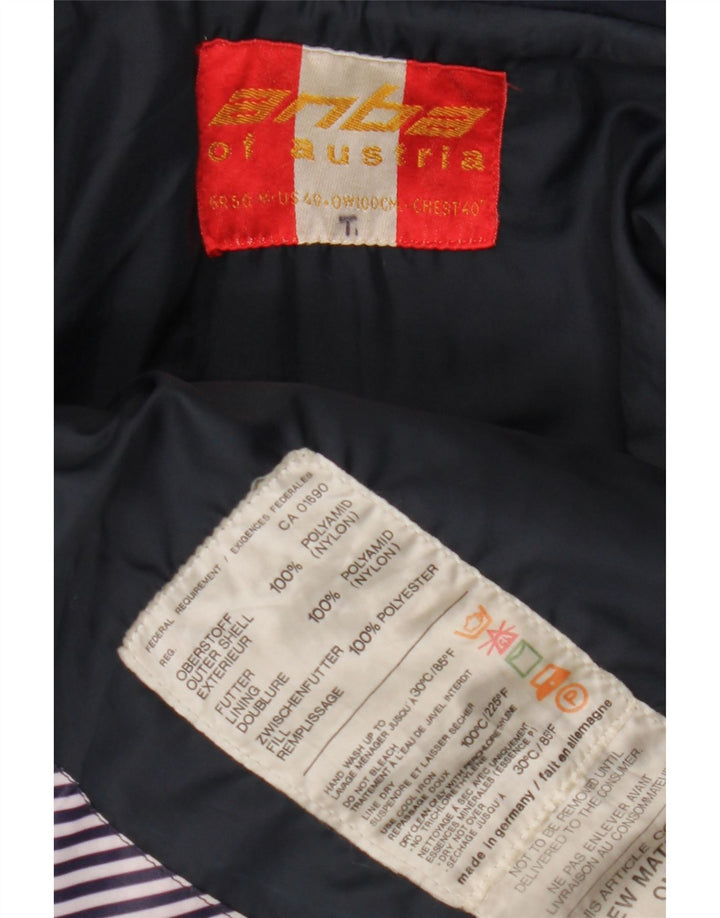Anba Chaqueta de esquí para hombre EU 50 Large Nylon a rayas azul marino