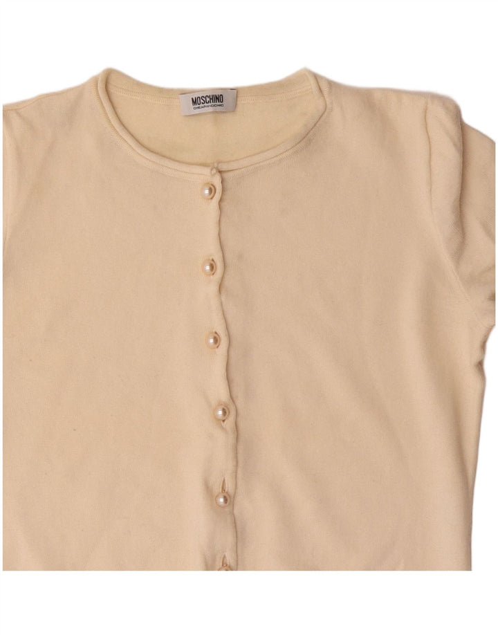 Moschino Suéter tipo cárdigan barato y elegante para mujer Reino Unido 12 Mediano Lana blanca