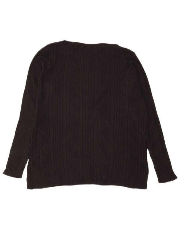 Marks & Spencer Blusa para Mujer Top UK 40 XL Viscosa Negra