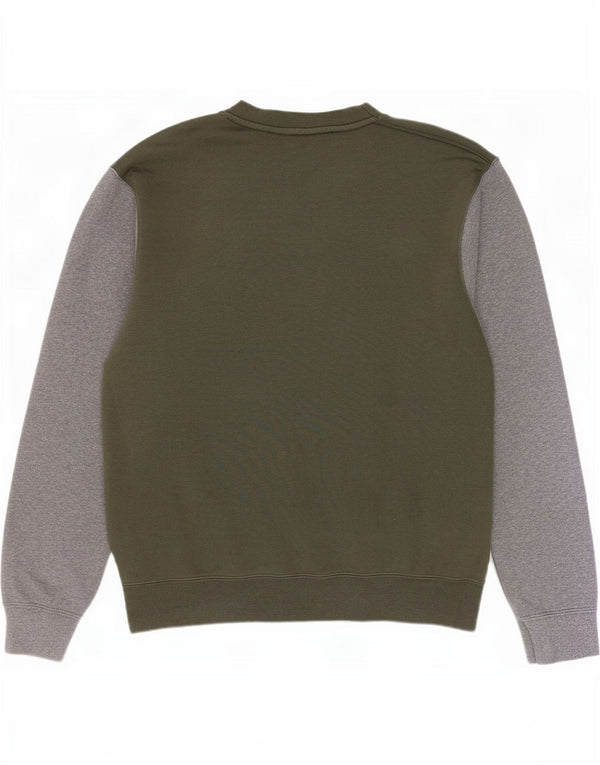 Nike Hombre Sudadera con gráfico tipo jersey de algodón color block en color caqui mediano