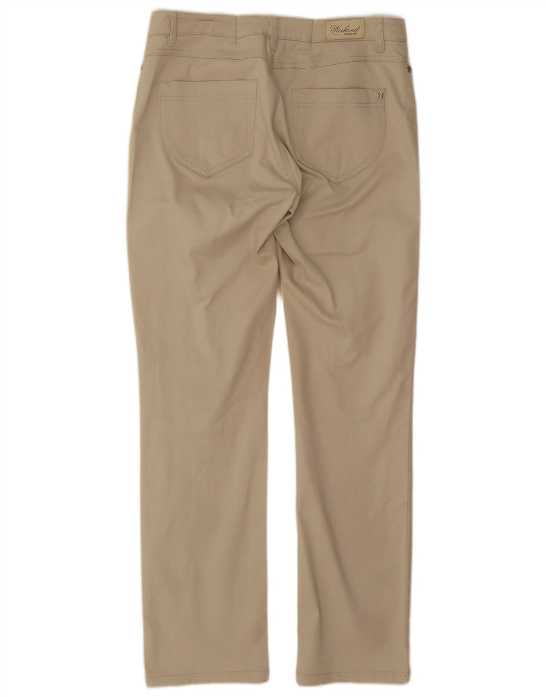 Max Mara Pantalones Casuales Rectos de Fin de Semana para Mujer UK 12 Medium W30 L30 Beige