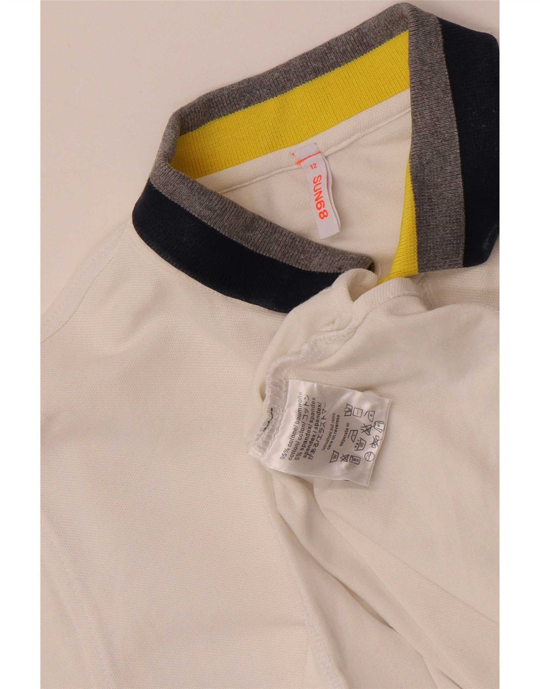 Sun68 Polo para niño 11-12 años Blanco Algodón