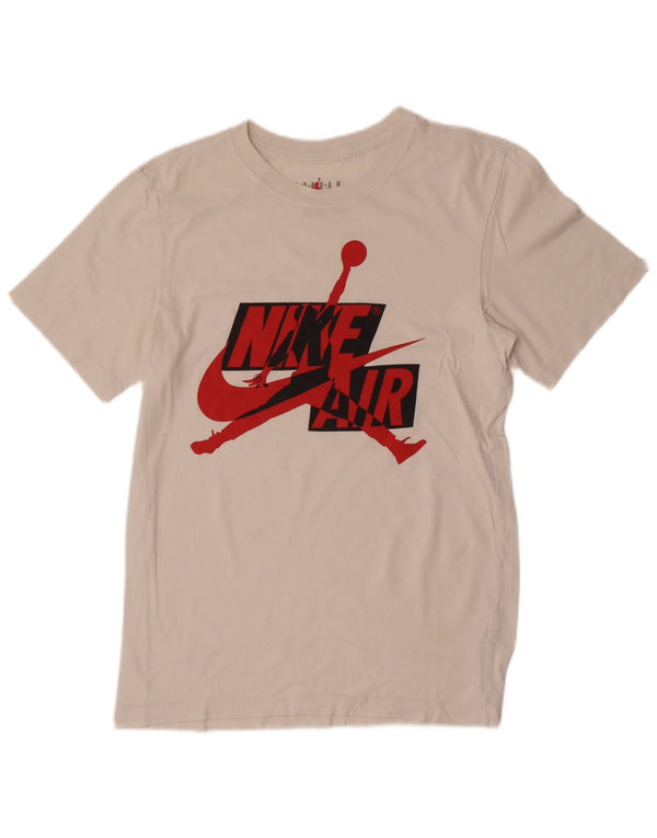 Jordan - Camiseta gráfica de ajuste estándar para hombre, talla pequeña, algodón blanco