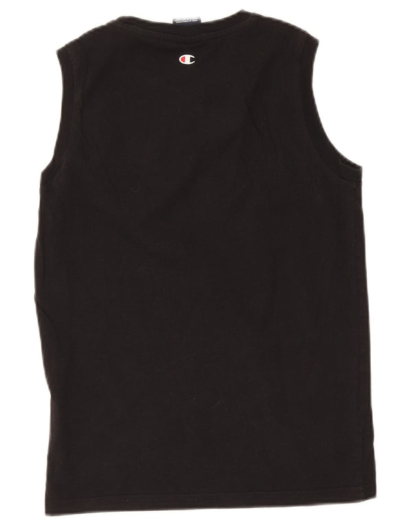 Champion Camiseta sin mangas gráfica para niños 11-12 años Grande Algodón negro