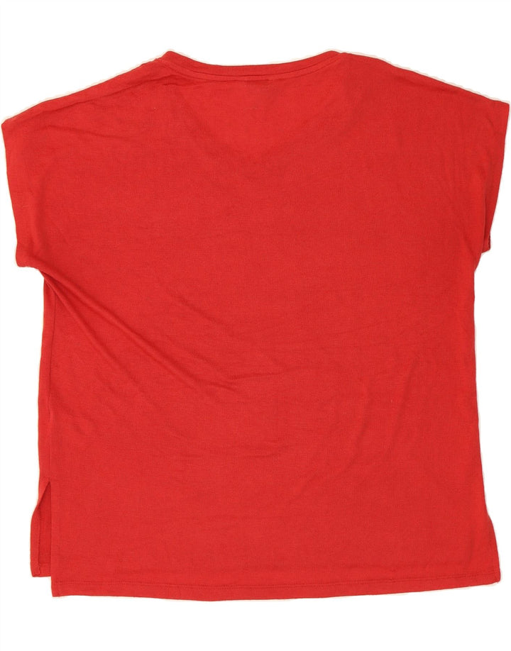 ORVIS Womens Oversized Blouse Top UK 16 Large Red Polyester Vintage Orvis and Second-Hand Orvis from Messina Hembry 