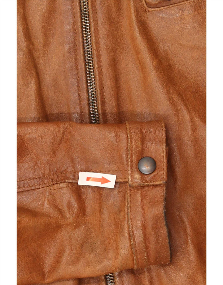 Bata Chaqueta de cuero para hombre UK 38 Marrón medio