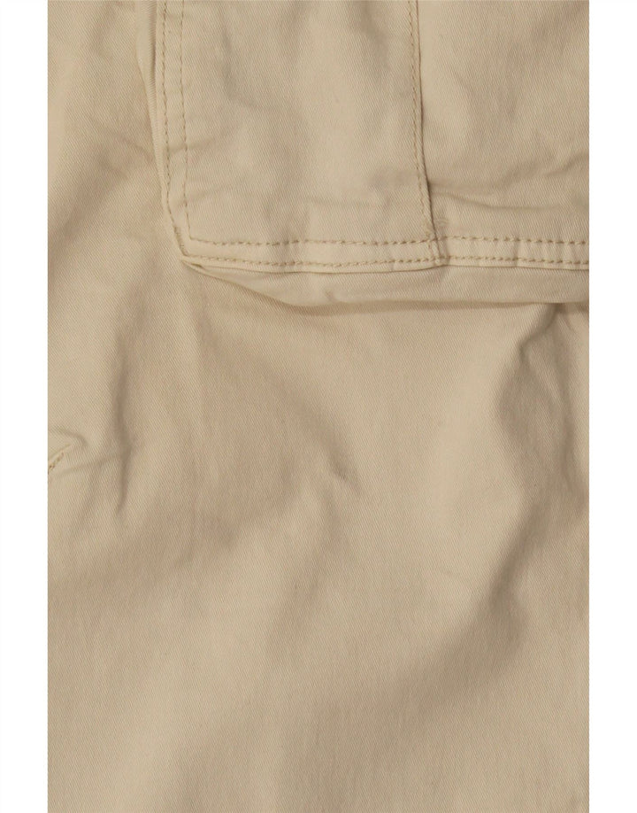 ZARA Hombre Pantalón Cargo Recto EU 40 Medium W31 L27 Algodón Beige