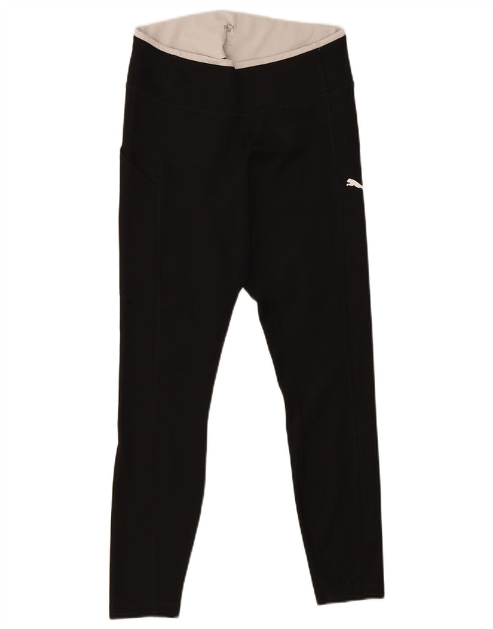 Puma Leggings cortos para mujer UK 8 Small Poliéster negro