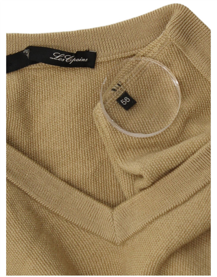 Les Copains Jersey con cuello en V para hombre IT 56 XL Beige