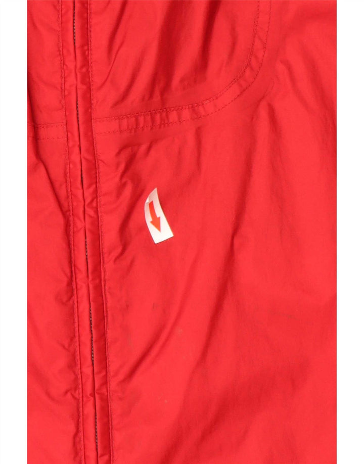 Adidas Chaqueta impermeable con capucha para hombre UK 44/46 Large Red Polyamide