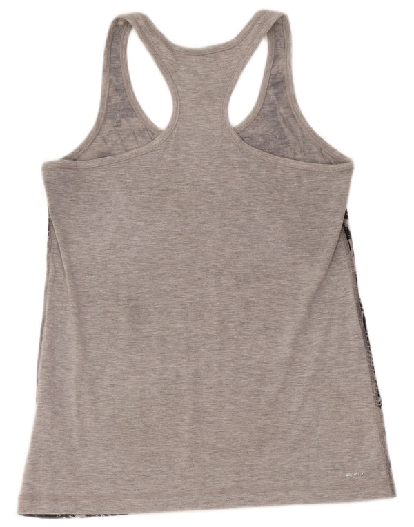 Adidas Mujer Climalite Graphic Chaleco Top Reino Unido 12/14 Gris Medio Geométrico