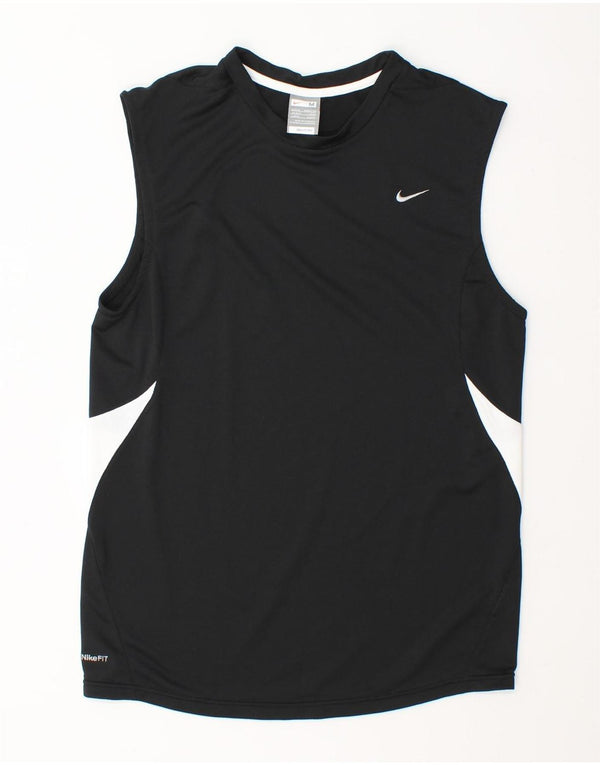 Nike Camiseta sin mangas para hombre UK 39/41 Medium Black Colourblock