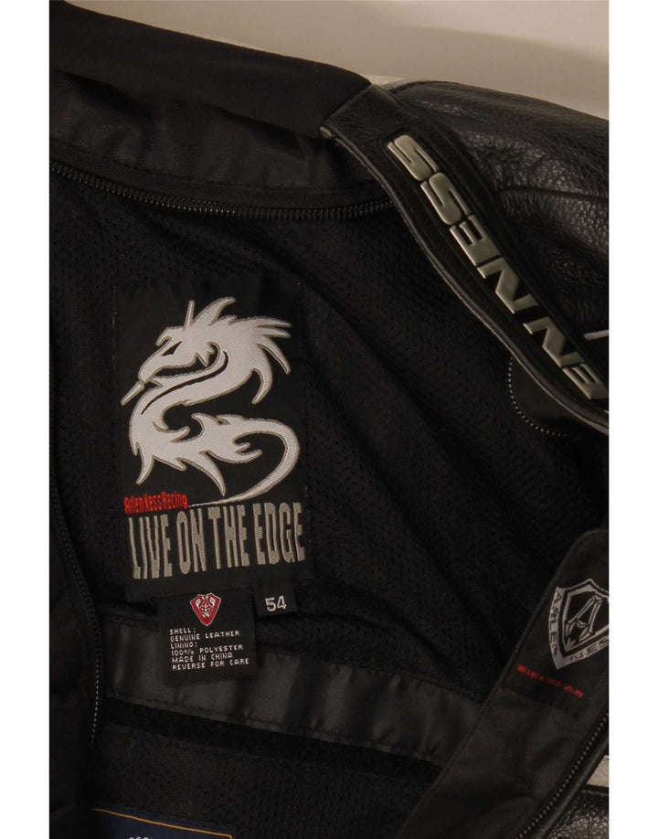 Arlen Ness Chaqueta motociclista gráfica para hombre Talla 54 Motocicleta gris grande