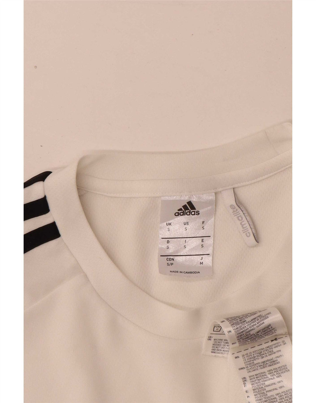 Adidas Hombre Camiseta Top Small Blanco Poliéster Deportes
