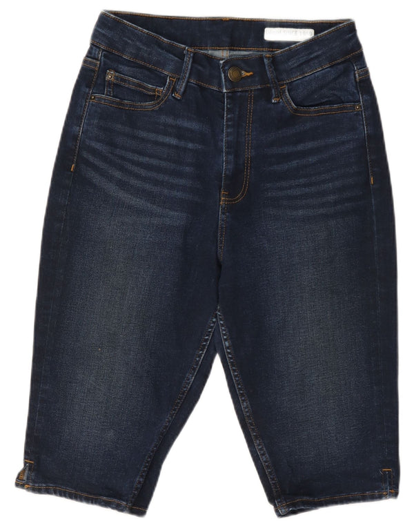 Marks & Spencer Bermudas vaqueras para mujer UK 8 Small W26 Algodón azul marino