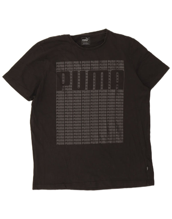 Puma Camiseta gráfica para hombre Top XL Algodón negro