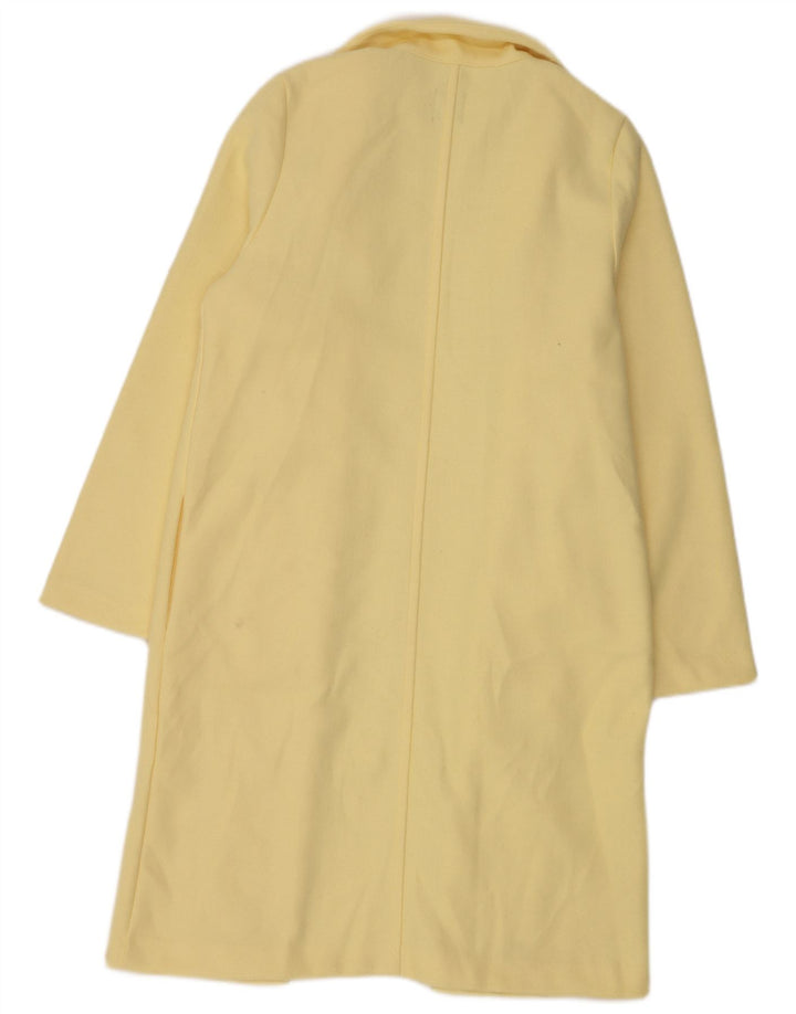 Zara Mujer Abrigo Abierto UK 46 Grande Poliéster Amarillo
