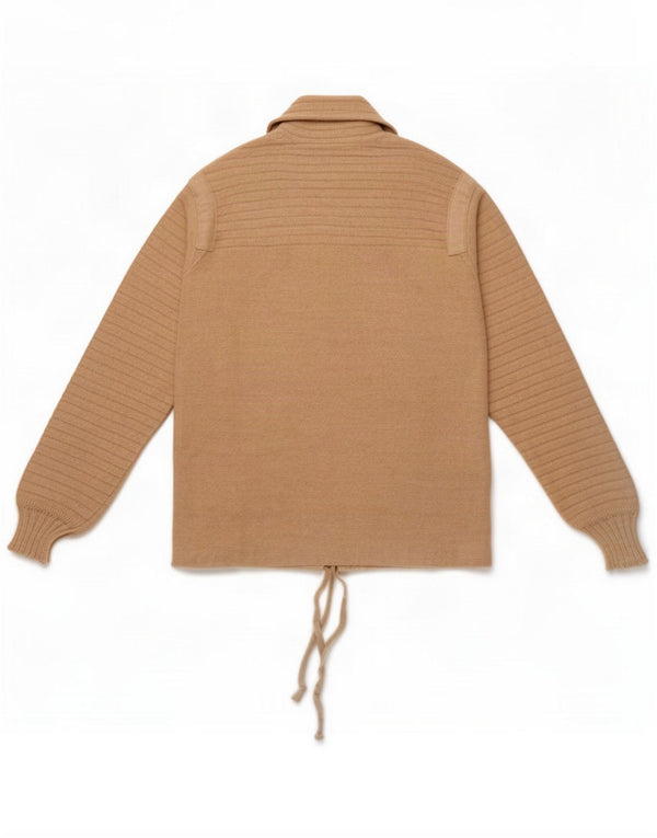 Suéter tipo cárdigan vintage para hombre UK 12 Medium Beige