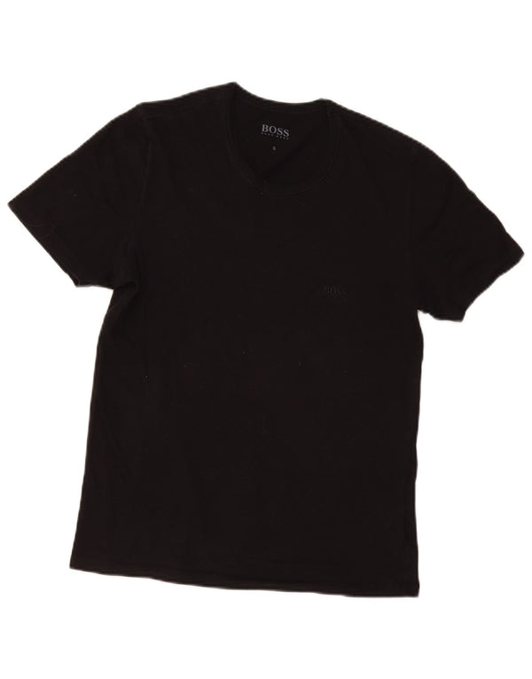 Hugo Boss Hombre Camiseta Top Small Algodón Negro