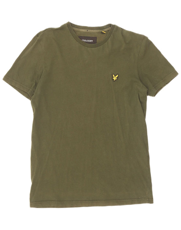 Lyle & Scott - Camiseta para hombre, talla pequeña, color caqui, algodón