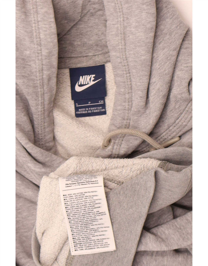 Nike Jersey con capucha para hombre, talla pequeña, algodón moteado gris