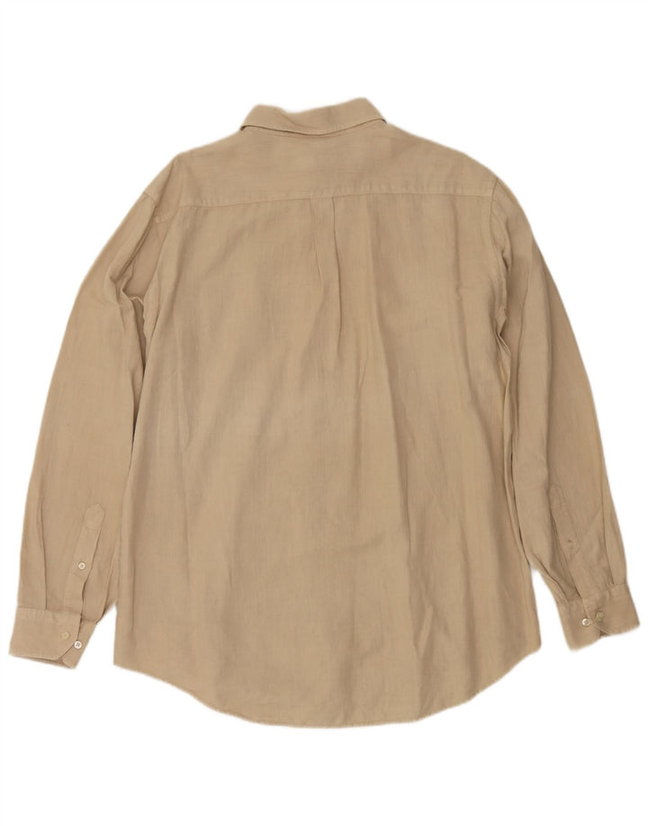Camisa Best Company para hombre, talla grande, color beige