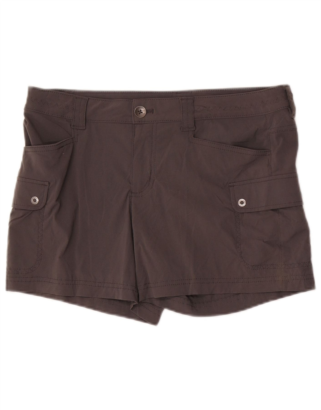 Eddie Bauer Pantalones cortos tipo cargo para mujer US 8 Medium W32 Nylon gris