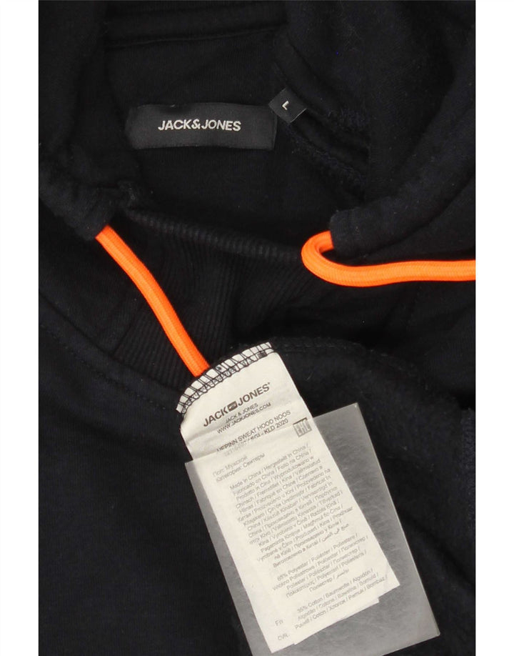 Jack & Jones Hombre Sudadera con capucha Jumper Large Azul Marino Poliéster