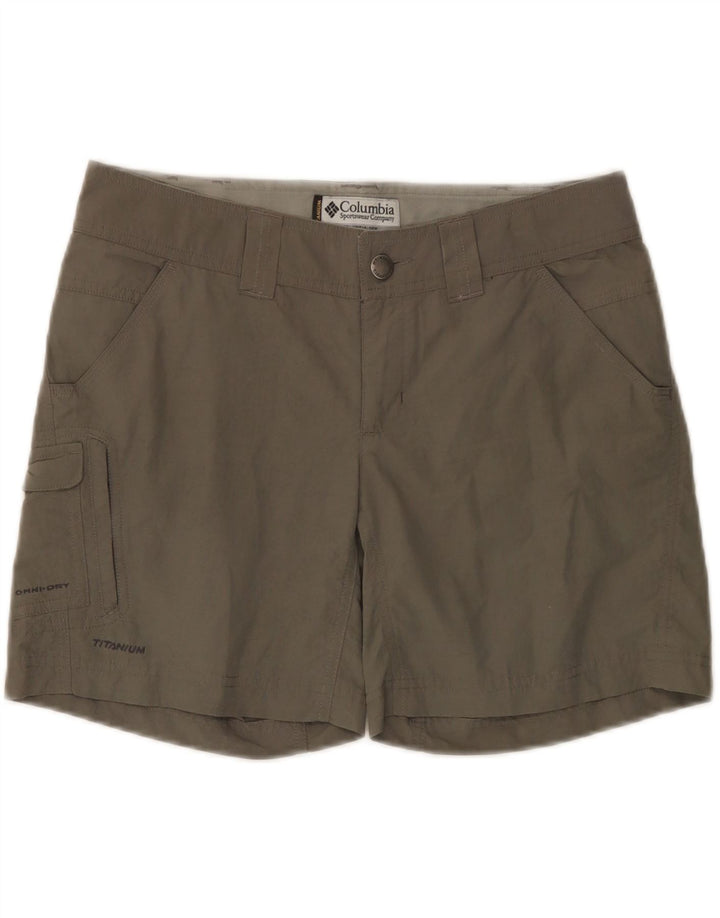 Columbia Pantalones cortos cargo de titanio para mujer US 6 Medium W32 Grey Tactel