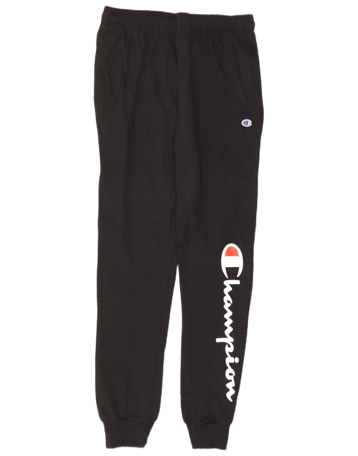 Champion Pantalones De Chándal Gráfico Joggers De Algodón Negro Mediano Hombre