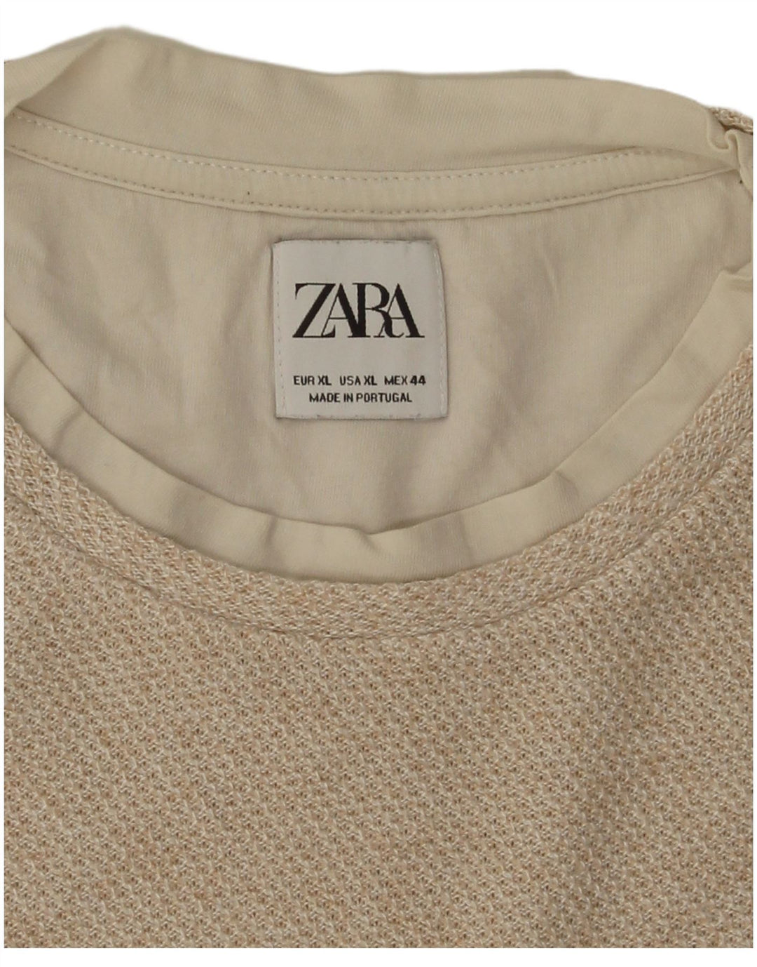 Zara Hombre Camiseta Top XL Beige