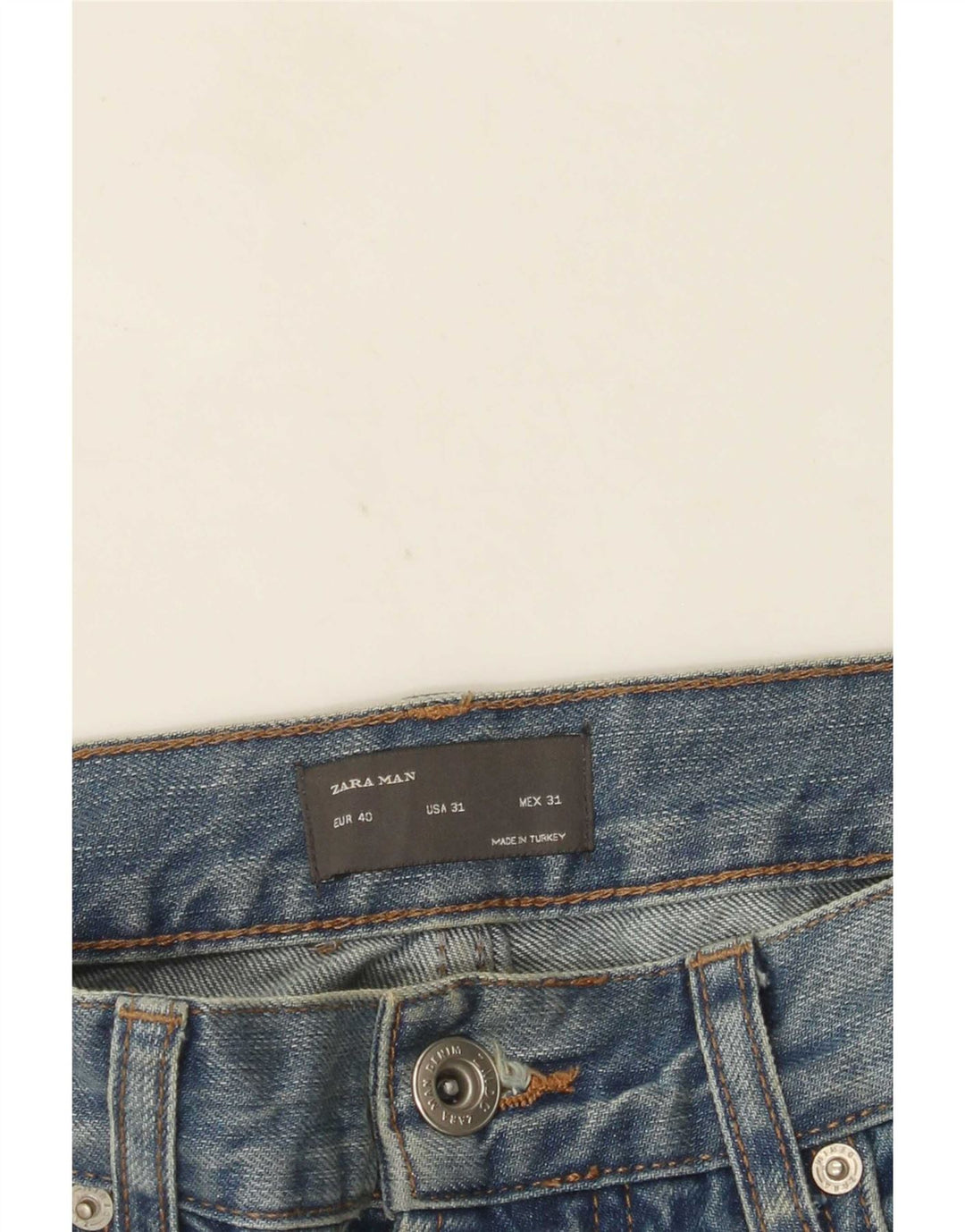 Zara Jeans ajustados desgastados para hombre EU 40 Medium W31 L28 Azul