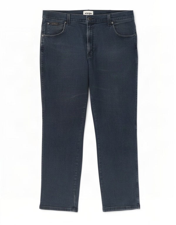Wrangler Vaqueros rectos Texas para hombre W38 L30 Algodón azul marino