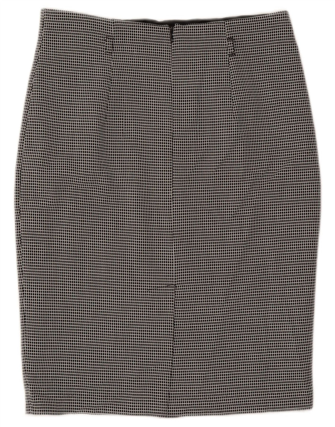 Marks & Spencer Falda lápiz para mujer UK 12 Medium W30 Poliéster a cuadros negro