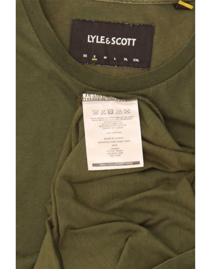Lyle & Scott - Camiseta para hombre, talla pequeña, color caqui, algodón