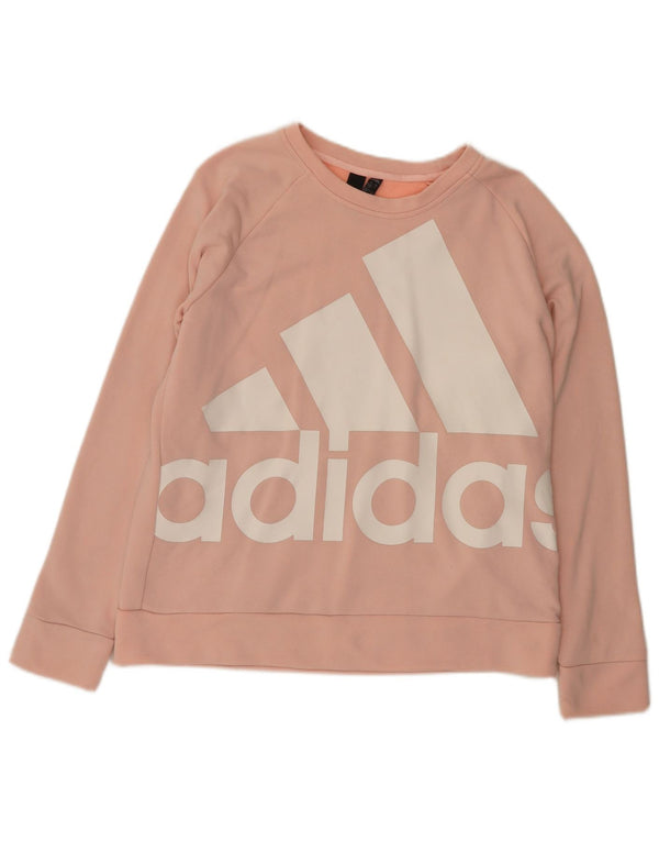 Adidas Mujer Graphic Sudadera Jumper UK 20/22 XL Rosa Algodón