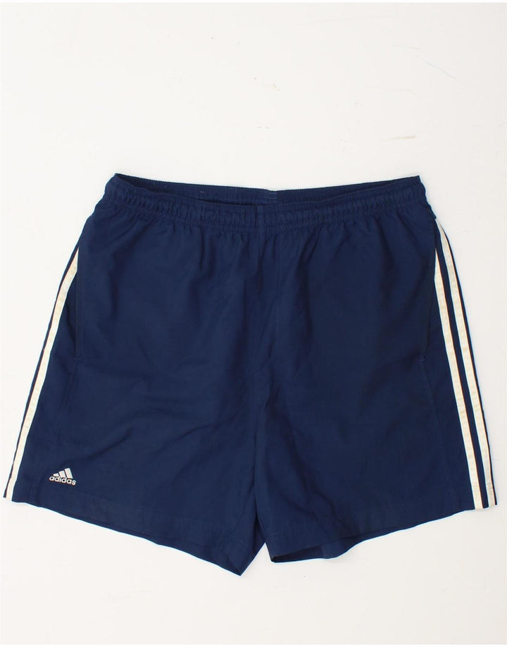 Pantalones cortos deportivos ADIDAS para hombre grande poliéster azul marino