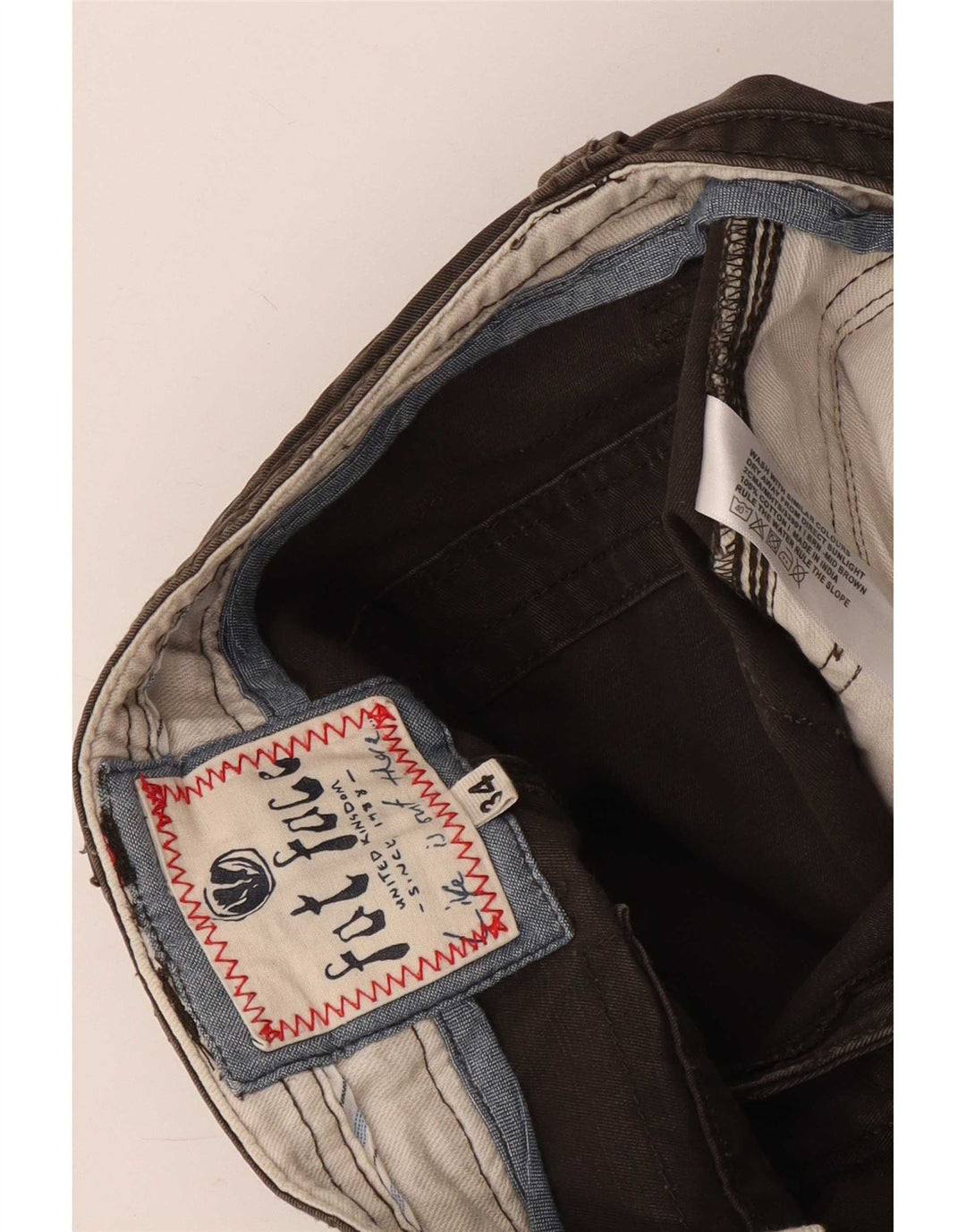 Pantalones cortos tipo cargo para hombre Fat Face W34 Algodón marrón grande