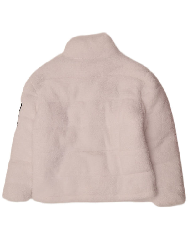 Ellesse Chaqueta acolchada de forro polar para mujer UK 44 Large White Poliéster Sports