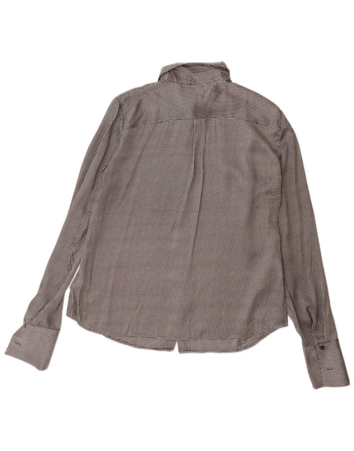 Brooks Brothers Blusa 346 para mujer US 12 Grande Gris Poliéster