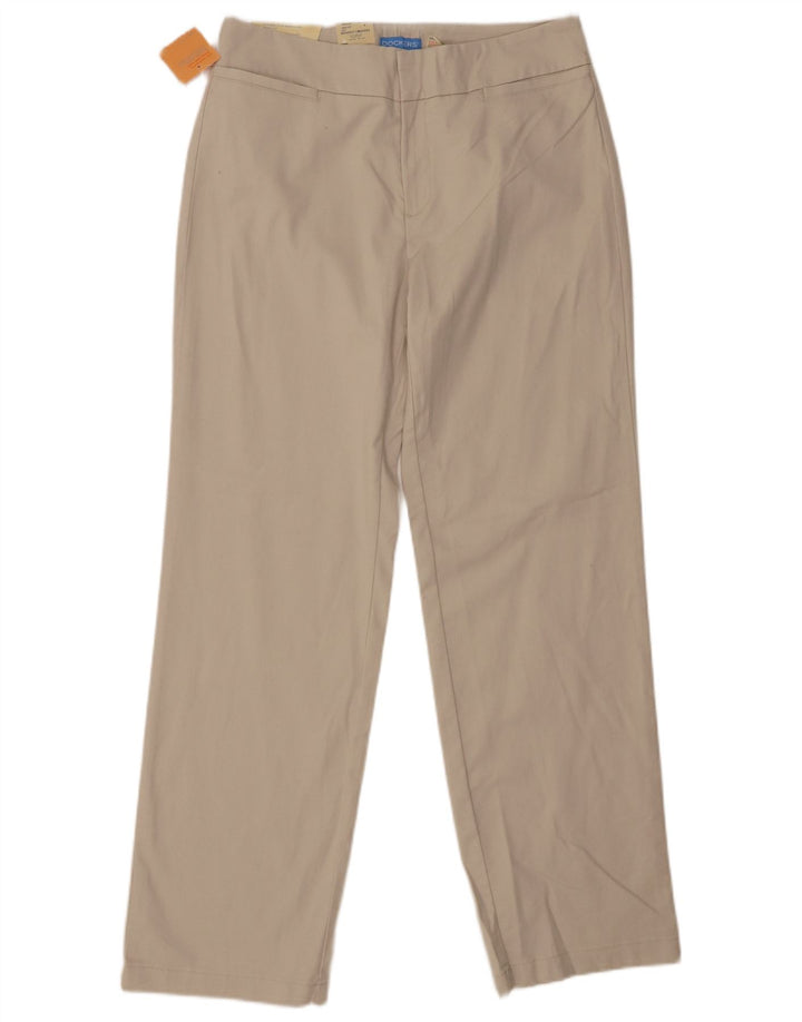 DOCKERS Pantalones casuales de ajuste favorito para mujer US 12 Large W30 L31 Beige