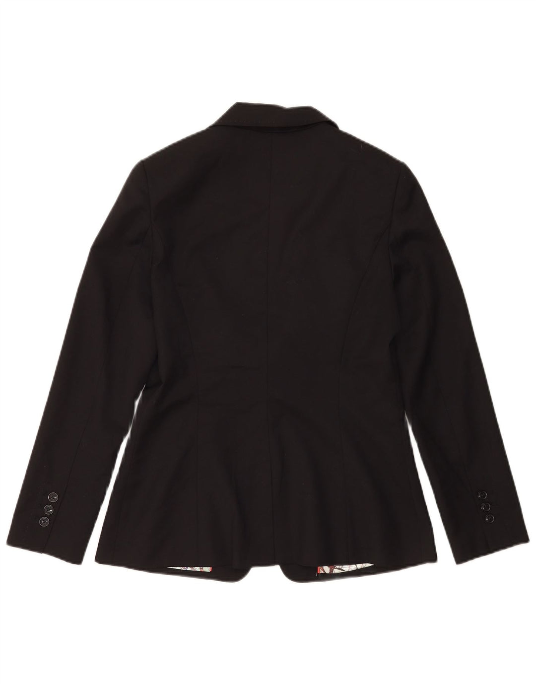 Ted Baker Chaqueta tipo blazer con 1 botón para mujer, talla 3, lana negra mediana