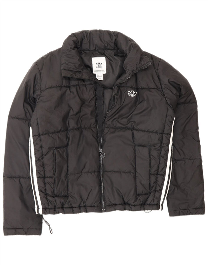 Adidas Chaqueta acolchada extragrande para mujer UK 10 Small Poliéster negro