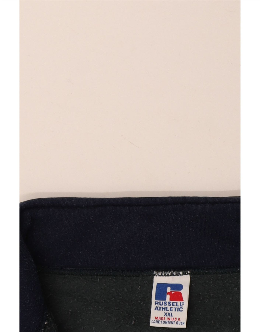 RUSSELL ATHLETIC Sudadera con cuello y cremallera para hombre Jersey 2XL Algodón azul