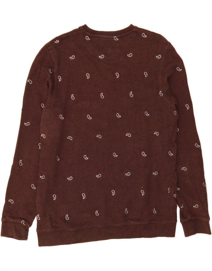 TED BAKER Mens Sweatshirt Jumper Size 3 Medium Brown Paisley Cotton Vintage Ted Baker and Second-Hand Ted Baker from Messina Hembry 