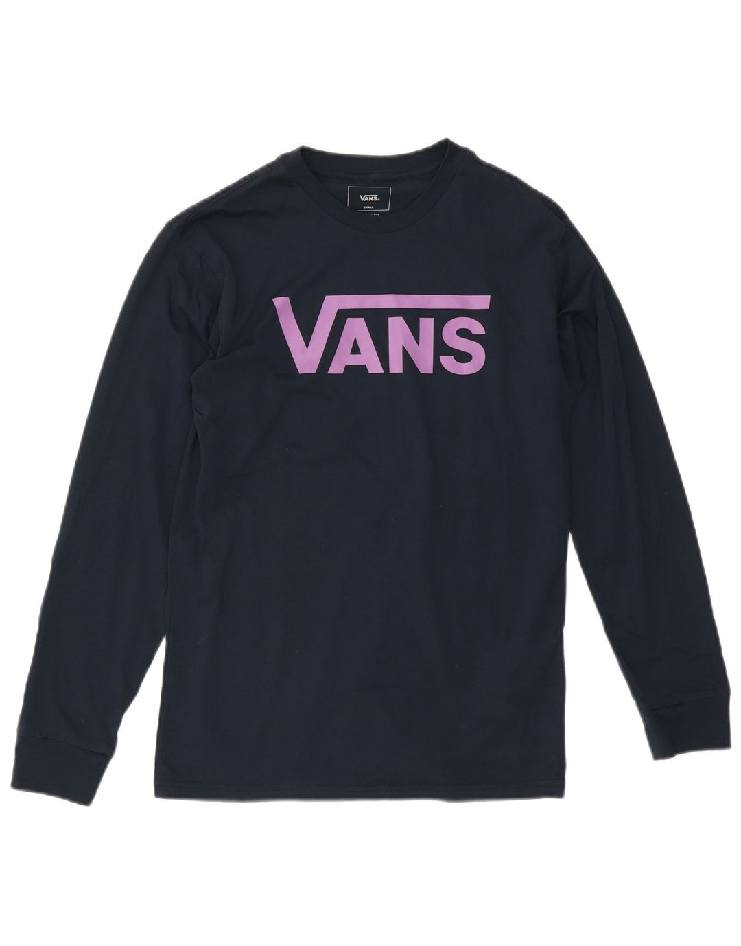 Vans Hombre Classic Fit Graphic Top Manga Larga Pequeño Algodón Azul Marino