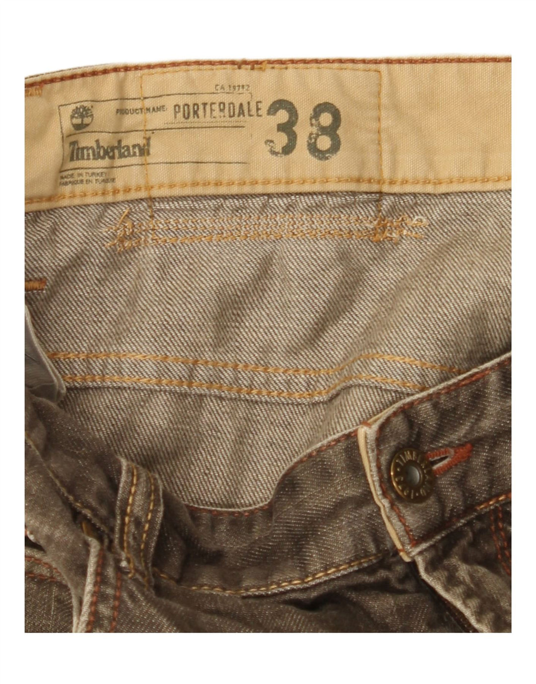 TIMBERLAND Mens Porterdale Straight Jeans W38 L27 Grey Vintage Timberland and Second-Hand Timberland from Messina Hembry 