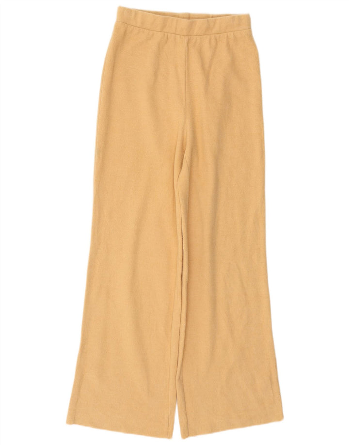 ZARA Mujer Pantalón Chándal UK 8 Small Beige