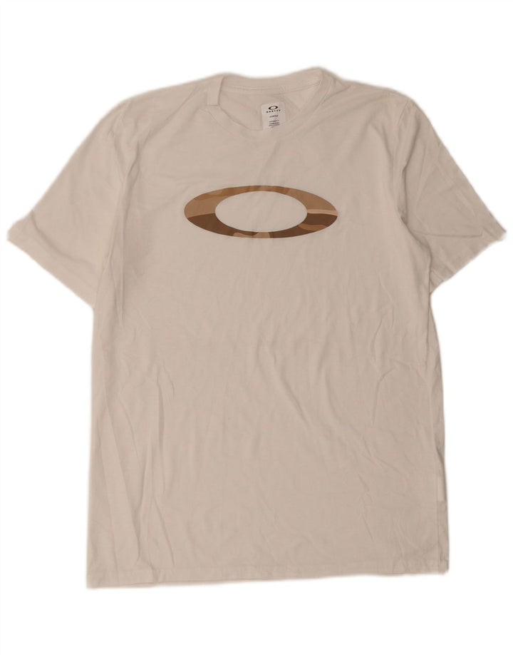Oakley - Camiseta gráfica para hombre, talla grande, color blanco